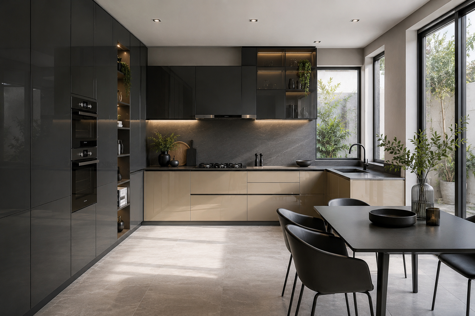 Onyx & Champagne Gloss Kitchen